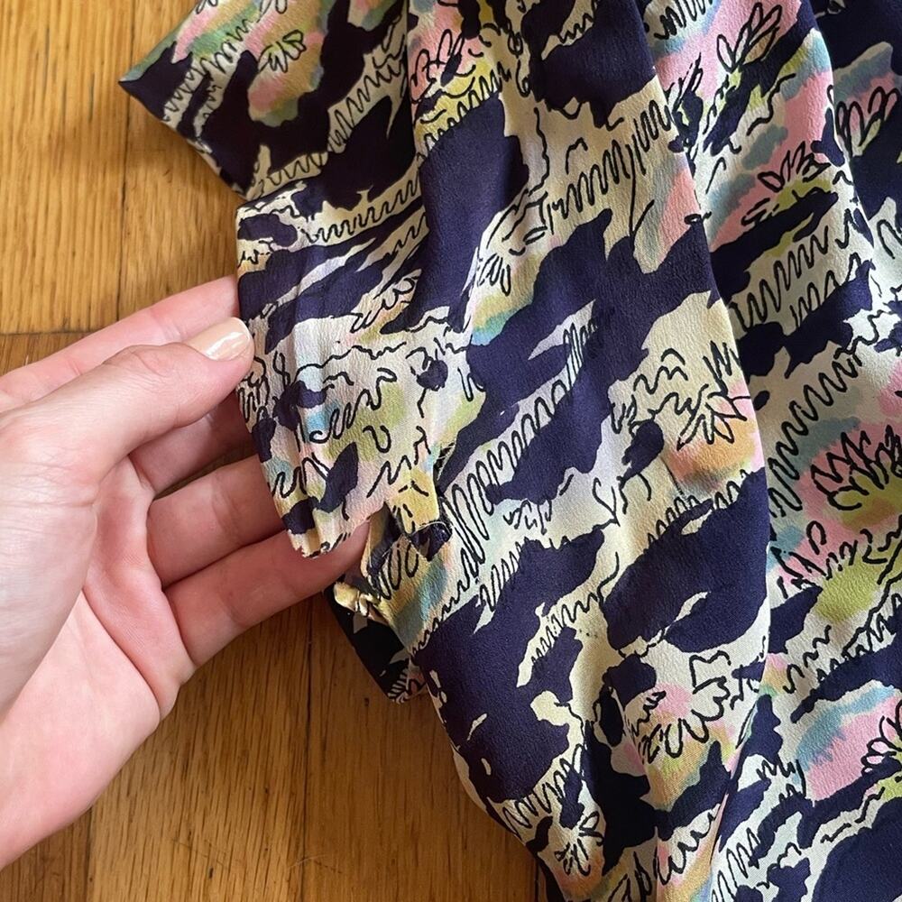 40s Vintage Novelty Print Peplum Dress - Picture 6 of 13